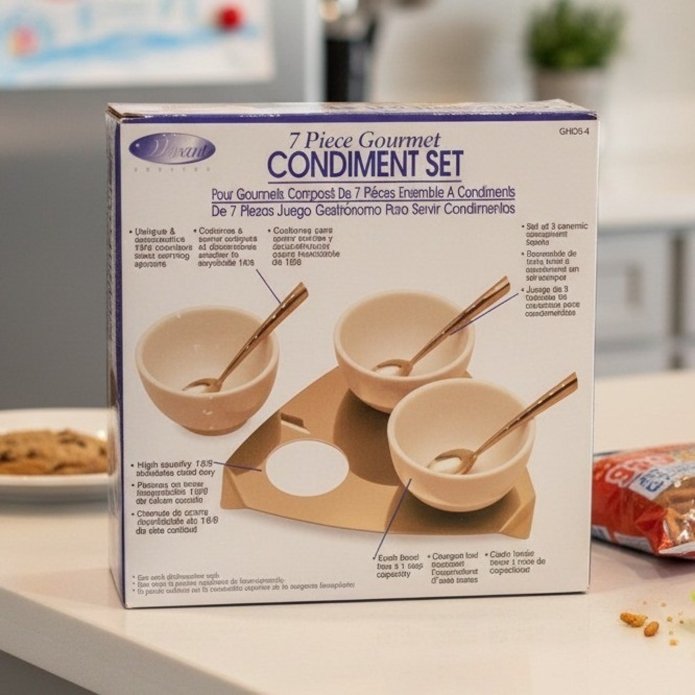 Progressive Vivant Service 7‎ Piece Gourmet Condiment Set